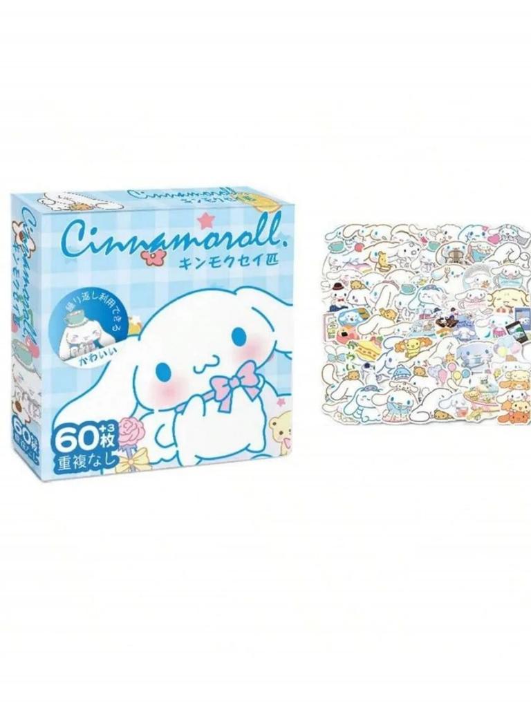60Pcs Kuromi Cinnamoroll Pochacco Stickers For Kids Girls Diy Laptop Phone Diary Cute Animation Sticker For Kids