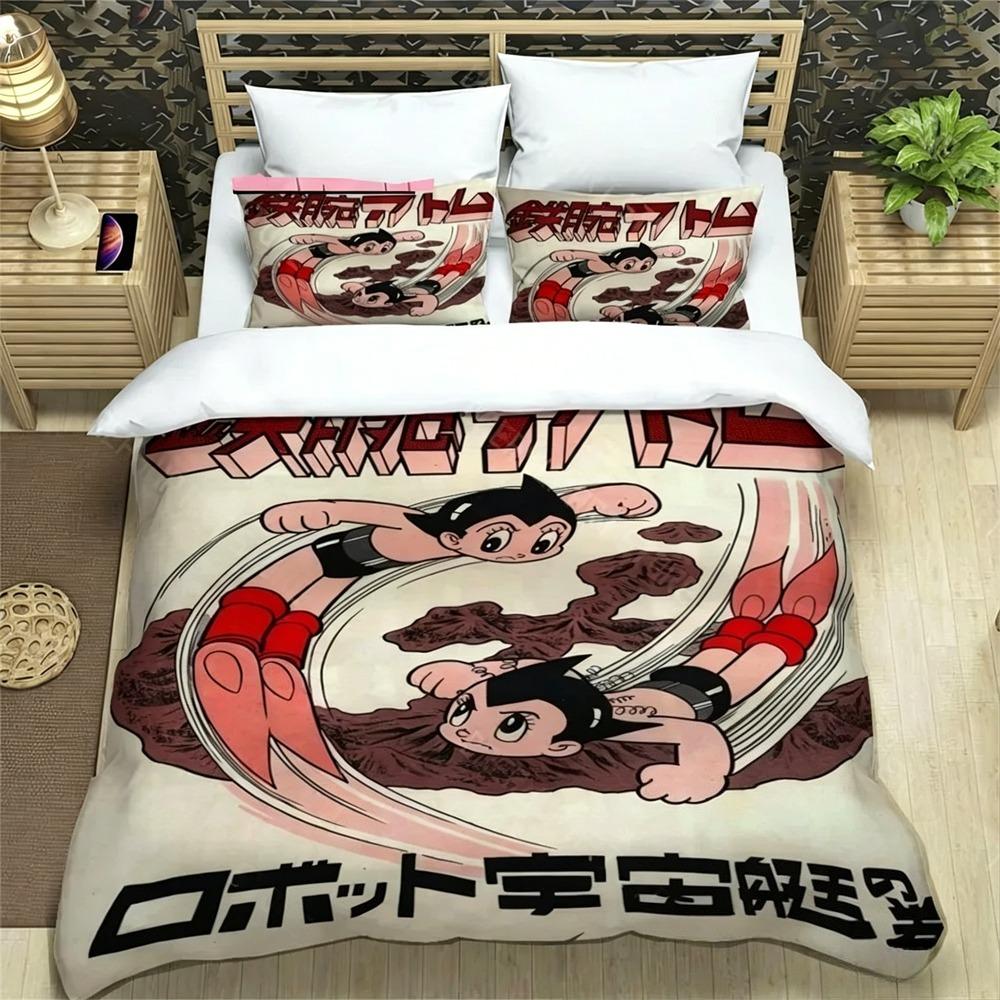 Animation A-Astro Boy Sheets Quilt Covers Bedding Dormitory Sheets Three-piece Bedding Set 2/3-piece Soft Warm Bedding Set