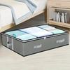Dustproof under-bed storage box with reinforced handles suitable for quilts blankets pillows and toys bedroom accessories