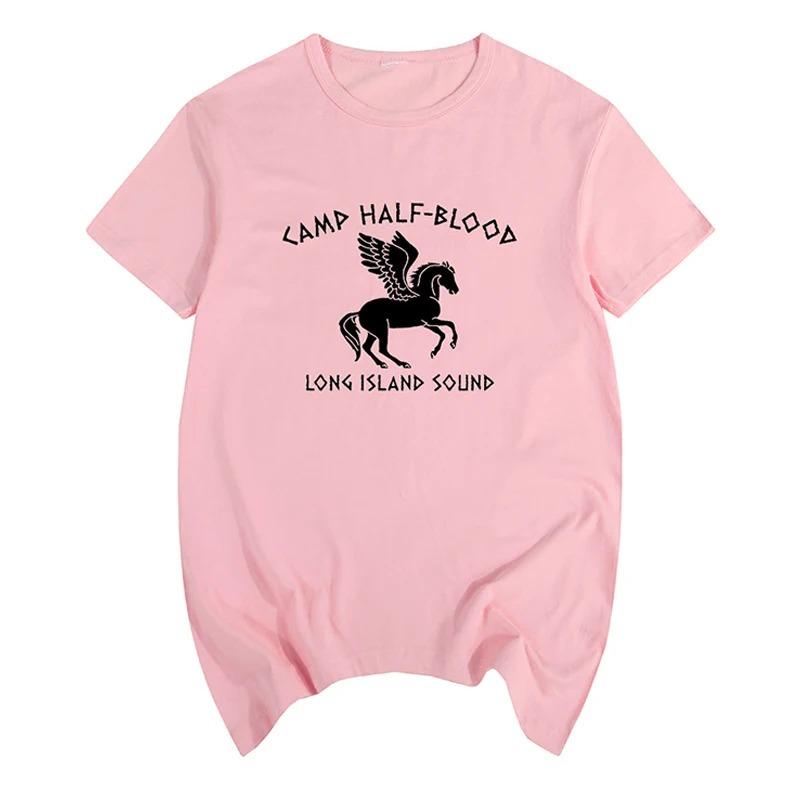 

Men High Quality Clothing 100% Cotton T Shirt Camp Half Blood Graphic Print T-Shirt Hip Hop Unisex Clothes Women Oversized Tees S