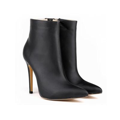 Dámské krátké kozačky Sexy špičaté špičky Boční zip Super vysoké podpatky Lodičky 2024 Dámské párty boty Botas De Mujer Plus Size 35-42