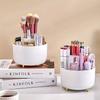 1pc Advanced rotating cosmetic storage box for easy access - durable plastic brush and skincare organizer