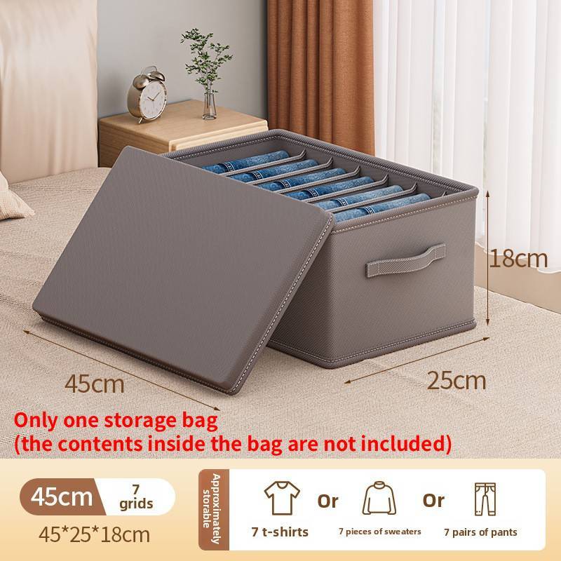 Clothes Storage Box With Divided Compartments For Wardrobe Organization And Home Use