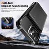 For iPhone 15 Plus Case Card Slot Kickstand Leather+TPU Reinforced Corner Phone Cover