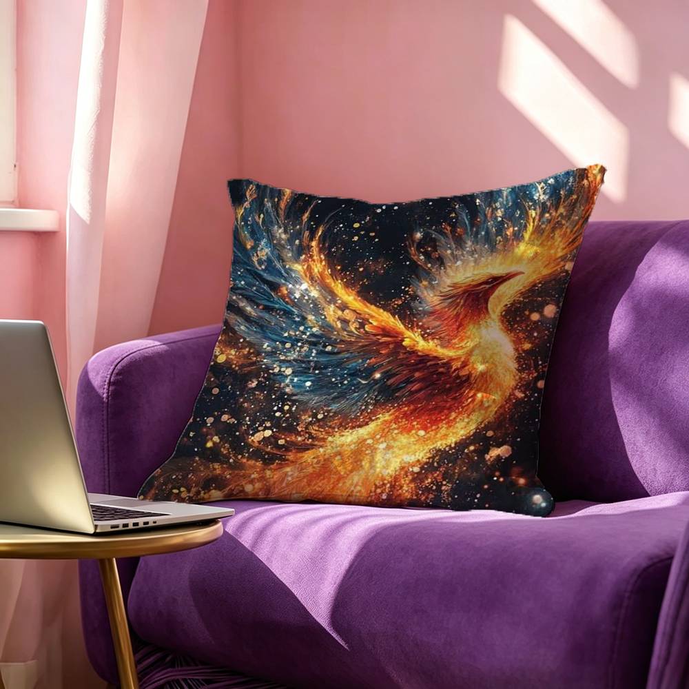 Cool P-Phoenix Square Double-Sided printed Pillow Case Bedroom Bedside Pillow Sofa Cushion Cover