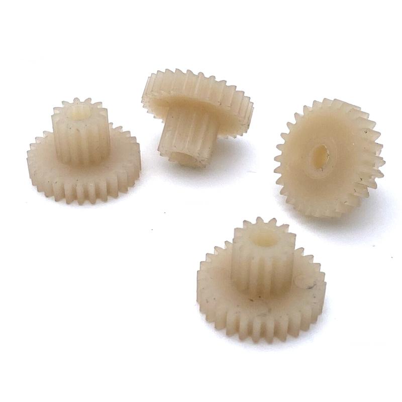 4PCS 0.5M 12T 28T 3MM Free Fit Nylon Double Duplex Gear