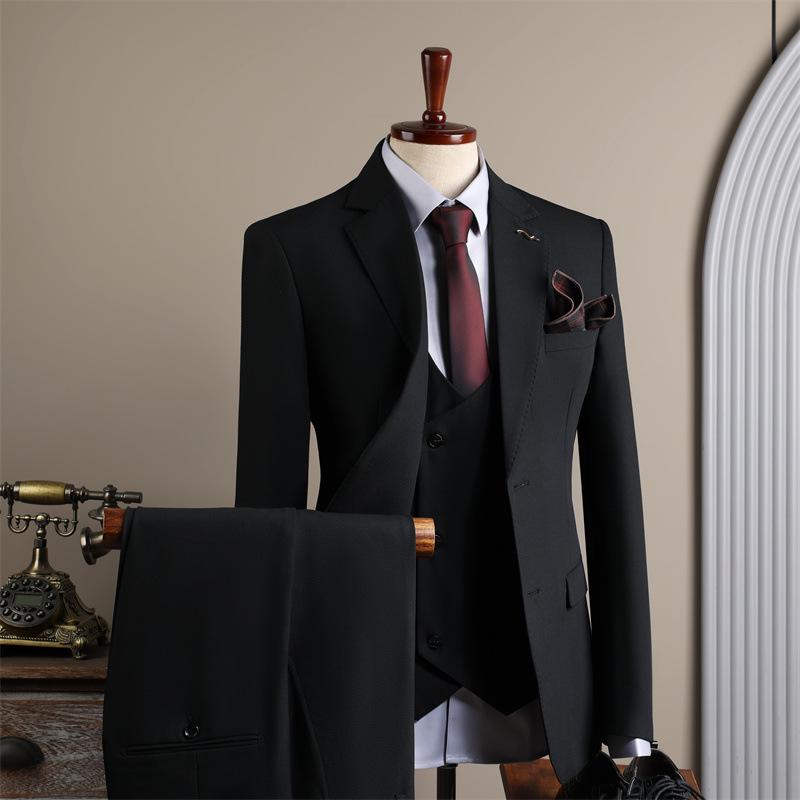 Men's Slim Fit British-Style Formal Suit - Korean Trendy Business Attire