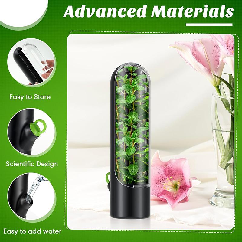 Round Plastic Herb Keeper Fresh-keeping Box for Vegetables and Kitchen Storage