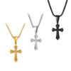 Personalized Men'S Simple Stainless Steel Cross Pendant Steel Necklace, Quanxi Water Pn-2012