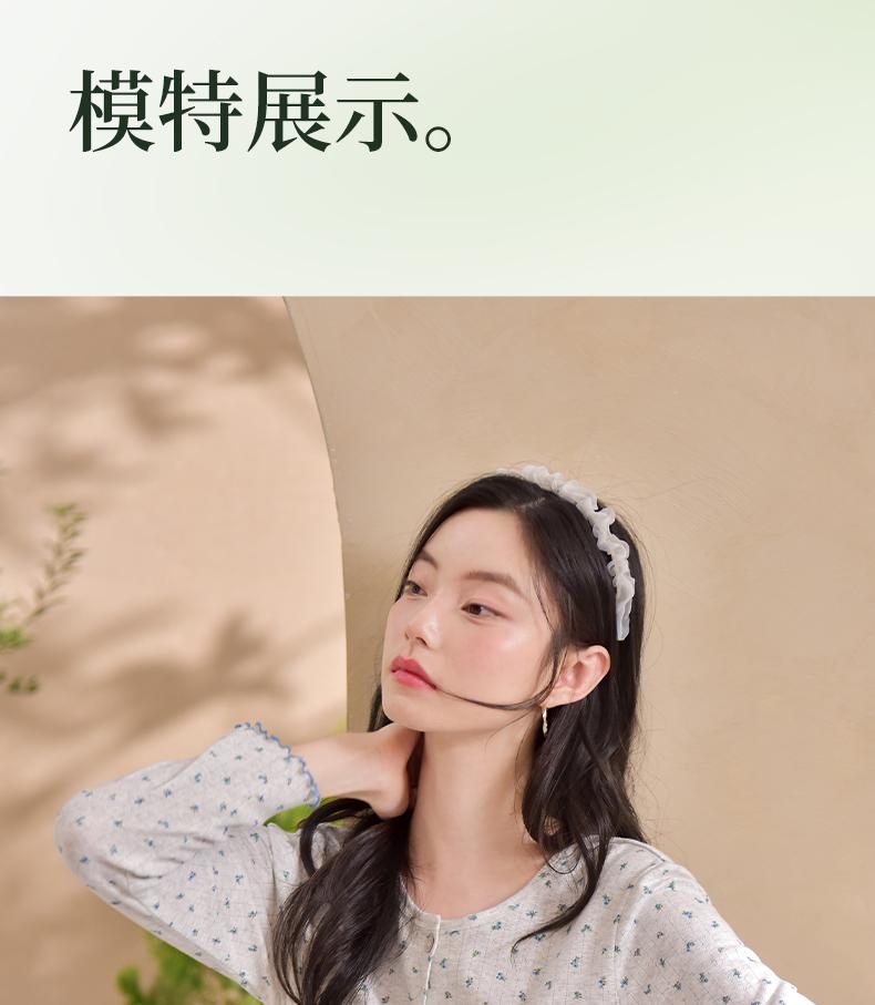 Xuan Liang [7A Antibacterial] Tencel Cotton Pajamas Women's Spring and Autumn Long Sleeve Floral Lace Lyocell Cotton Cool Home Clothing Set