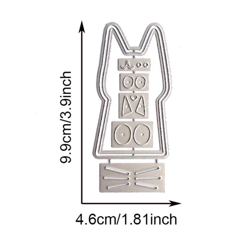 Katzen Tier Stanzformen Kohlenstoffstahl Stanzschablonen Metall Prägeschablonen für Scrapbooking Kartenherstellung Album