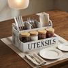 Wooden Spoon Fork Storage Box Space Saving Cutlery Storage Box Tableware Storage Rack  Desktop