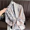 90x180cm Womens Autumn/Winter Printed Fringe Cotton Linen Warm Long Beach Shawl Scarf Wrap Ladies Stoles Hijab