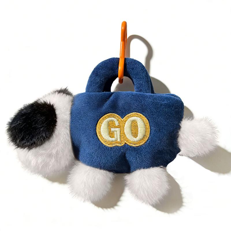 17СМ Новая Очаровательная Собака Сумка Плюшевая Игрушка Милая Пушистая Сумка Брелок Мультяшная Фигурка Животного Сопровождение Сон Обнимашки Периферия Детские Подарки 17cm