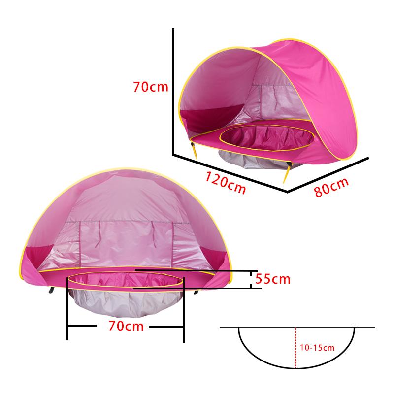 Tienda de campaña para la playa para bebé, piscina de sombra portátil, refugio solar con protección UV para niños, juguetes al aire libre, piscina para niños, tienda de campaña para jugar en casa, juguetes
