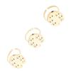 3Pcs 2.6*1.95*2.6CM Nail Art Palette Aluminum Nail Art Display Ring  for DIY Practice