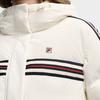 FILA Heritage Fashion Classic Trendy Comfortable Versatile Hooded Down Jacket Women outerwear Mist-Lotus-White F11W548903FIV