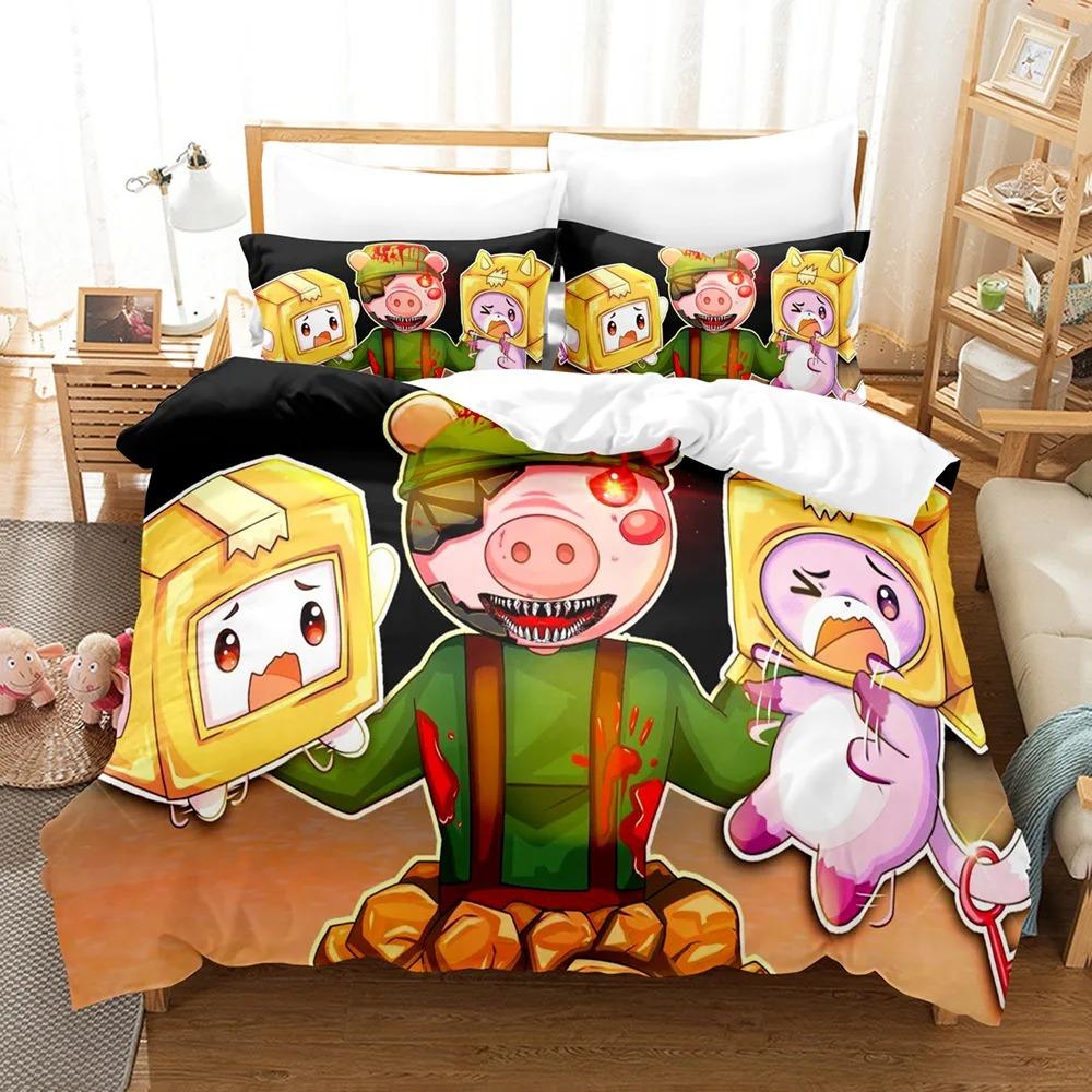 Comforter Animated Movie Lankybox Bedding Set For Bedroom Soft Modern S Comefortable Kids And