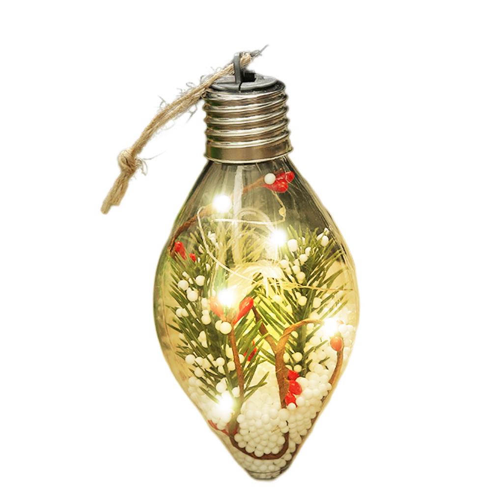 Transparentní světelné LED noční světlo koule závěsný přívěsek na vánoční stromeček