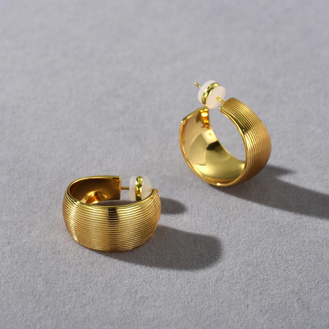 Премиальные Ретро Матовые Однотонные Серьги-Гвоздики Широкий Круг Серебряная Игла S925 Нишевый Характер Персонализированные Серьги