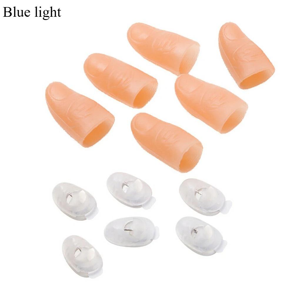 4/5/6Pcs Magic Light Up Finger LED Tricks Thumb Props Festival Party Novelty Funny Toys