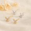 Niche Butterfly Stud Earrings Small Exquisite Rhinestone High End Hypoallergenic Ear Piercing Jewelry
