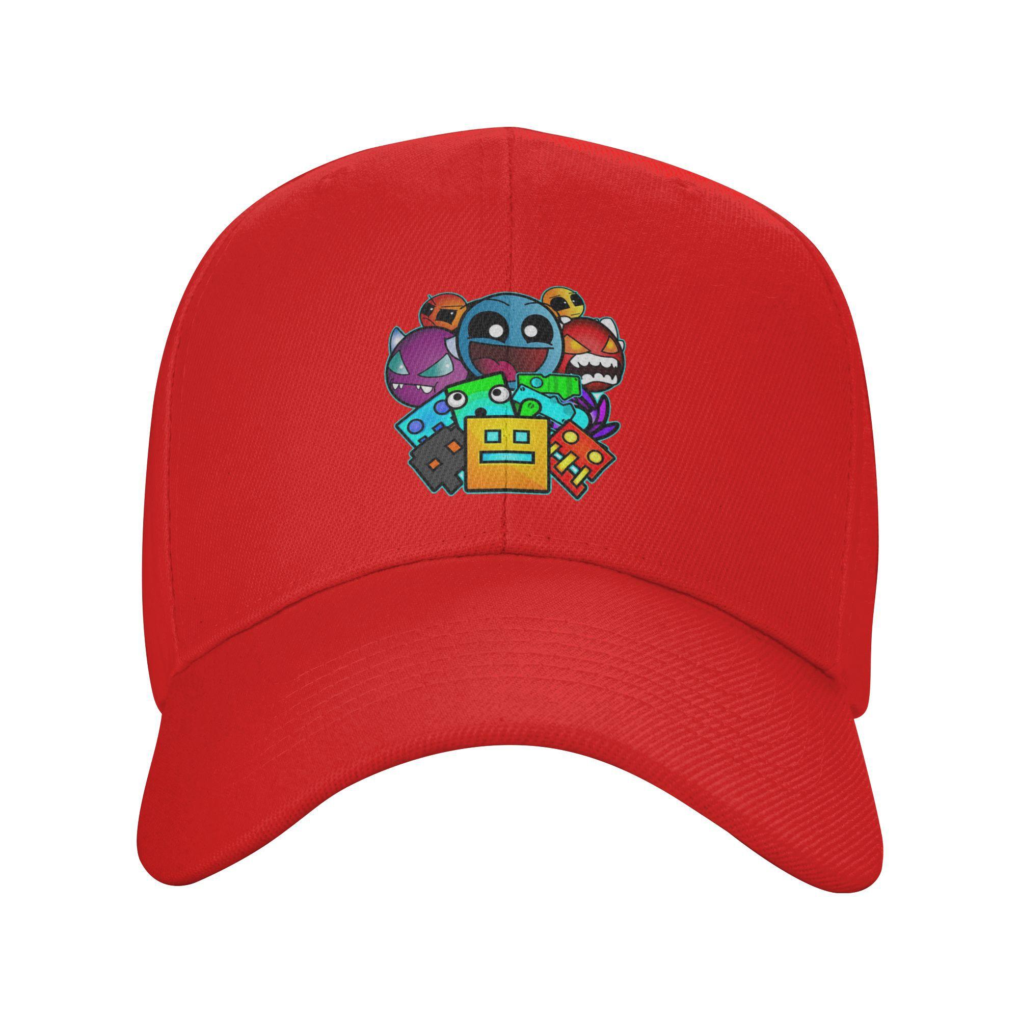 geometry dash old school gaming Baseball Caps Snapback Fashion Baseball Hats Breathable Casual Casquette Outdoor Unisex One Size