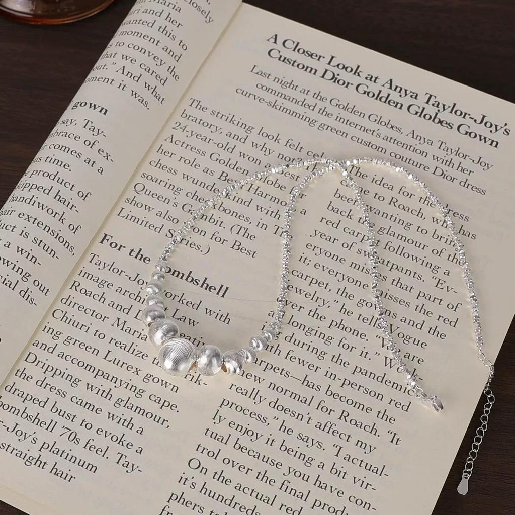 Women's Imitation Cat's Eye Stone Silver Necklace - Summer 2025 Light Luxury High-End Clavicle Chain