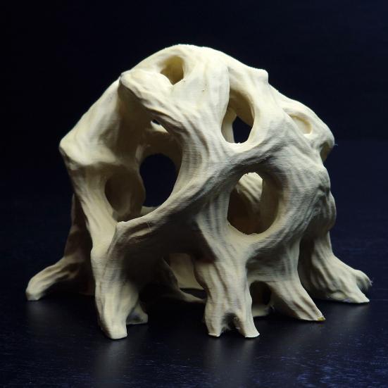 3D Printed Aquarium Decor Hideout Tree Ball, Natural Look Root Reptile Hideout, Freshwater Tank Fish Cave, Decorative Habitat Shelter for Betta Shrimp