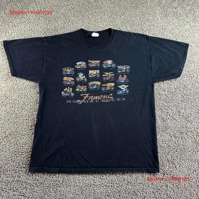 VINTAGE Y2K Famous Motorcycles T Shirt Mens Extra Large Black Flames  Vintage Washed Soft Casual Comfortable Unisex Breathable