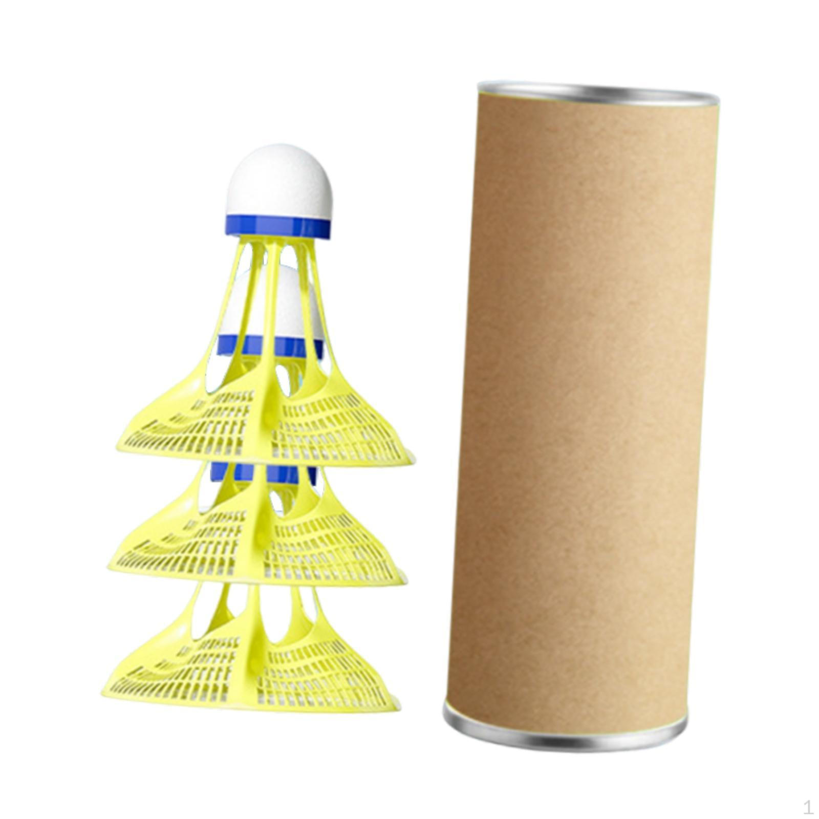 

Набор ветроустойчивых воланов для бадминтона 2,5 дюйма, портативный и износостойкий, для развлечений или Yellow 3Pcs