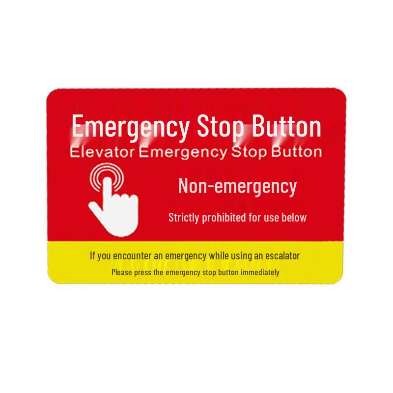 Emergency Stop Button Sign