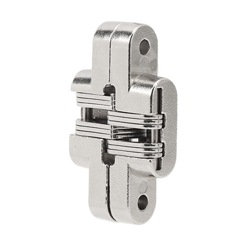 2pcs Easy-Install Concealed Hinge Compact Cross Hinge Durable Hidden Hinge  Secret Bathroom Doors