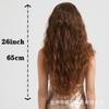 Realistic Long Wavy Brown Ombre Wig Women Middle Part Full Cap Synthetic Hairpiece Heat Resistant Fiber