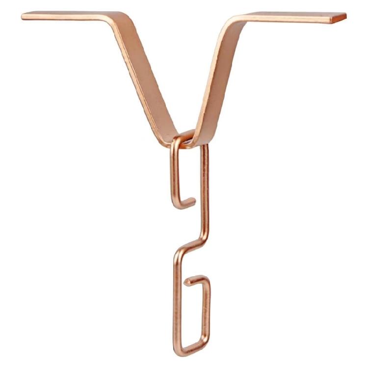 

Decorative V-Shape Gutter Hook for Rain Chain Installation Stainless Steel Drainage Tool Rain Chain Clip for Garden золотий