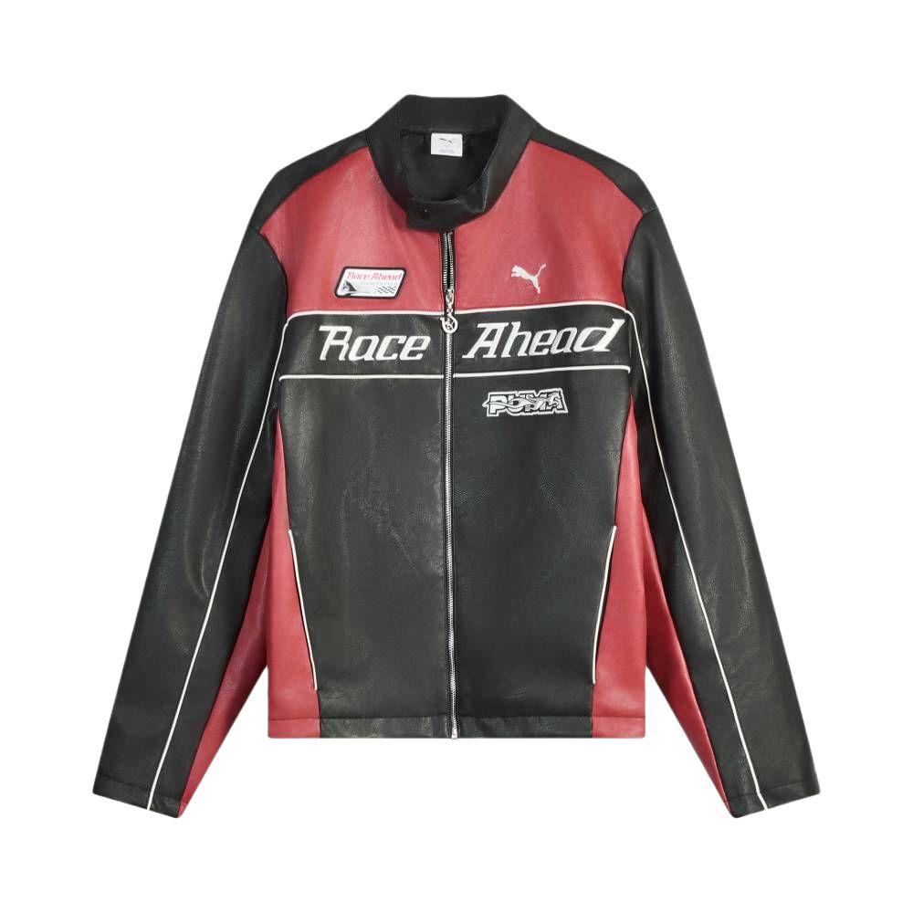 Puma Fw25 Race Ahead Pu Jacket Cny Year Of The Horse Limited Edition Color Block Racing Style Stand Collar Zip Long Sleeve Jacket 636031-01 cm