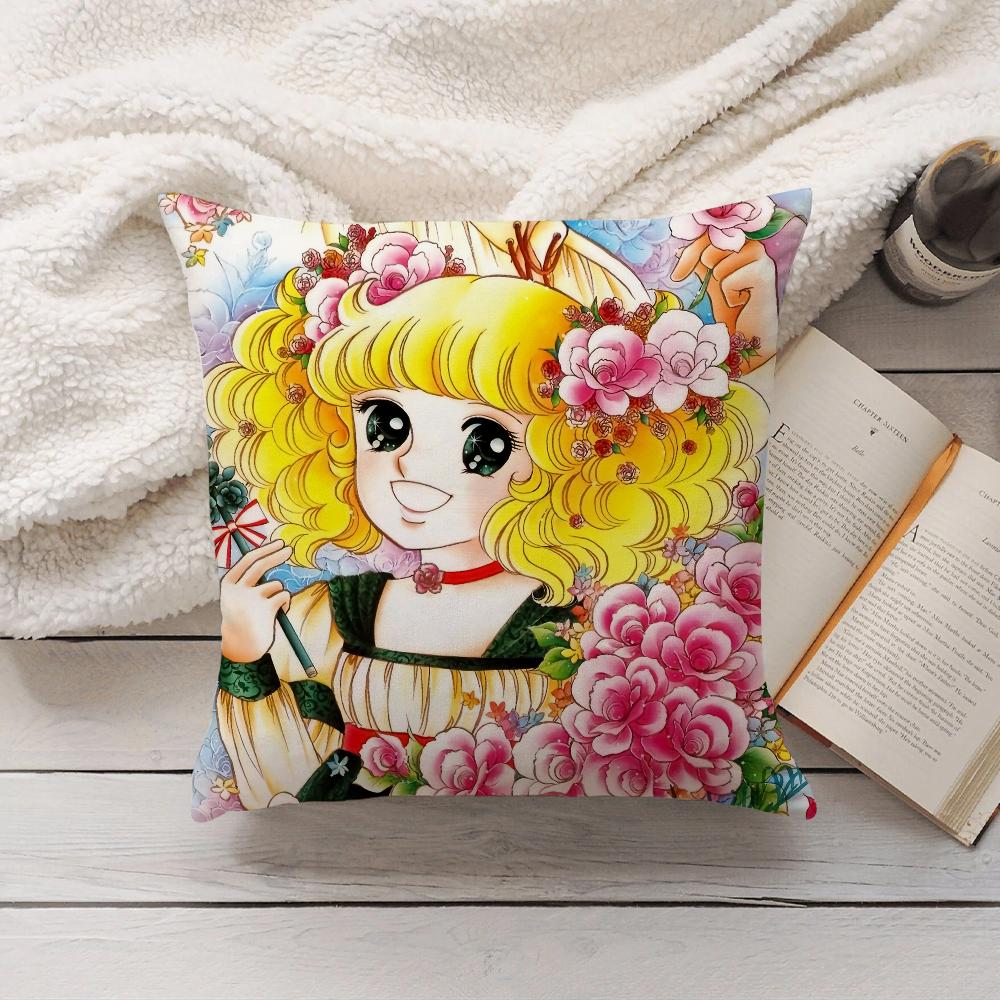 Cartoon Candy Candy Sweet Girl Pillow Case Home Decoration Cushion Cover Suitable For Bedroom Car Office Sofa