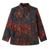 Plus Size Floral Print Long Sleeve Top for Middle-Aged & Elderly Women