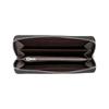 Coach Zip Around 19 Classic Old Flower Printed Zipper Closure Coated Canvas and Leather Card Holder Wallet Regular Women's Black
