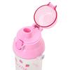 Sanrio Clear Bottle Hello Kitty Cap Saturated Polyester Resin Lid Polypropylene Silicone Rubber Includes Name Sticker Dishwasher Safe 605719 One-Touch