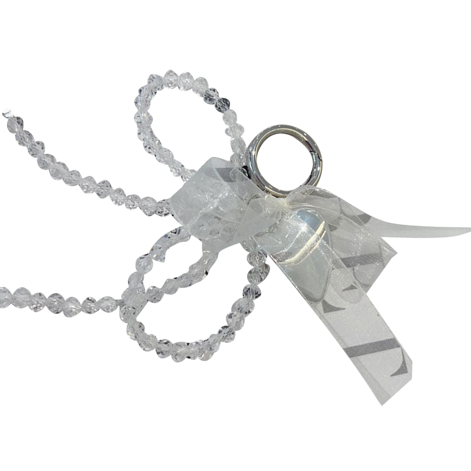 

Брелок с подвеской в ​​виде сердца с бантом, подвеска для телефона, съемный ремешок для телефона, брелок-бабочка, стильные украшения для сумки-кошелька прозрачный