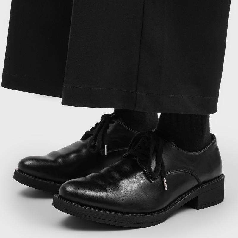 Cleanfit pointed derby shoes upturned pleated thick sole heightening wizard shoes casual men's shoes-A15