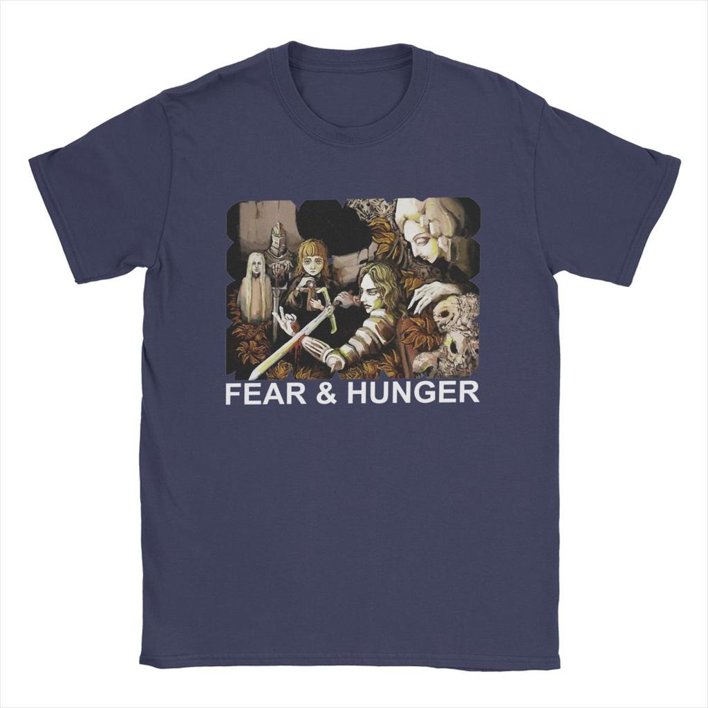 Fear And Hunger T-Shirts Men Novelty Pure Cotton Tees Crewneck Short Sleeve T Shirts Original Clothing
