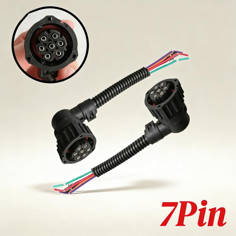 2Pcs 7Pin Connector Plug For Scania Mercedes Actros Volvo FH FM FL IVECO Truck Tail Light Wire Harness