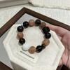 Natural Orange Moonstone Quartz Ghost Crystal Black Gold Super Seven Bracelet Elegant Skin-flattering Unique Birthday Gift