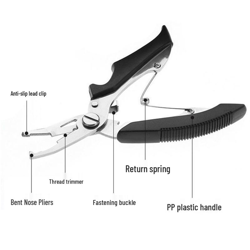 Stainless Steel Small Fishing Pliers: Multi-purpose Lure, Hook Removal, Lead Crimping, and Strong Line Scissors