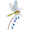 Dragonfly Art Stakes Decorative Outdoor Dragonfly Stakes with Ground Stake for Outside Yard Walkway Flowerbed Decor