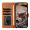 Wall Cats Imprinted Phone Cover for iPhone 15,Stand Wallet Anti-drop Leather Case with Strap