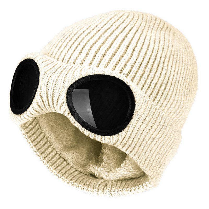 

Unisex Thermal Cap With Sunglasses For Winter Protection бежевий