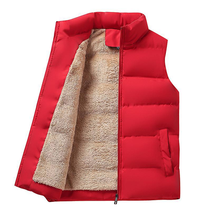 Mens Vest Lambswool Jacket Men Autumn Warm Sleeveless Jackets Male Winter Casual  Thick Waistcoat Plus-Sized Men Clothing